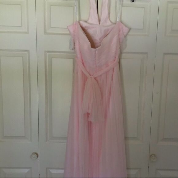 NWT WToo 560 Ice Pink Halter Bridesmaids Formal Dress Read All - Picture 8 of 10